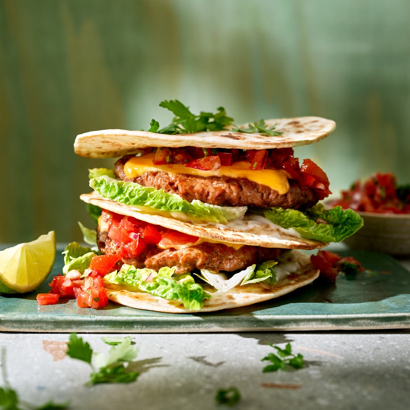 Sensational 'Double Smashed' Taco Vegan Burger