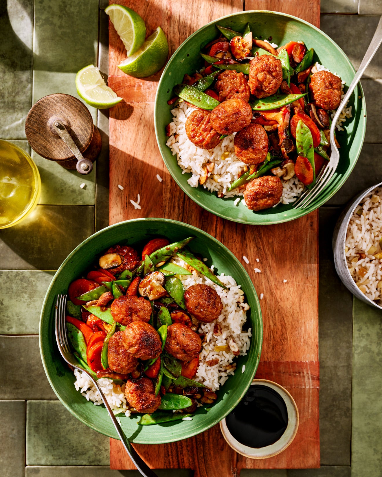 riz sauté &amp; veggie balls
