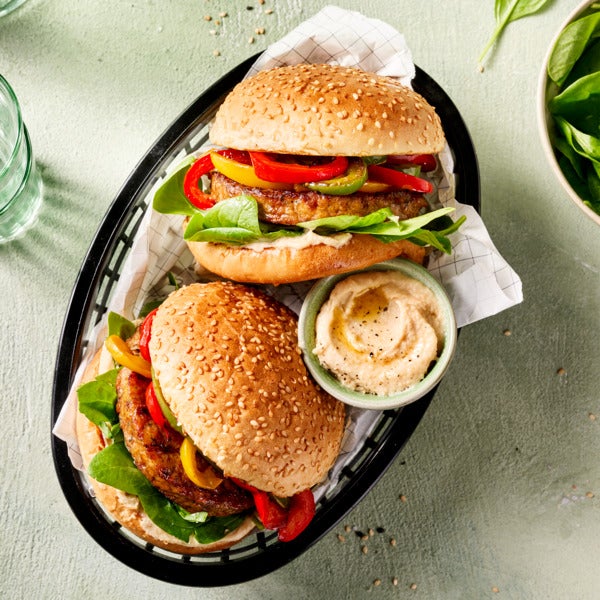 Burger vegan au houmous