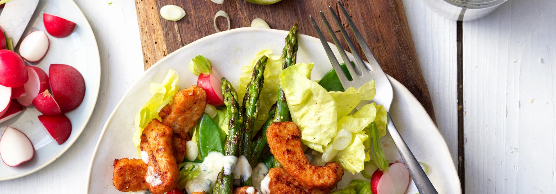 Salade aux Lightly Roasted Pieces