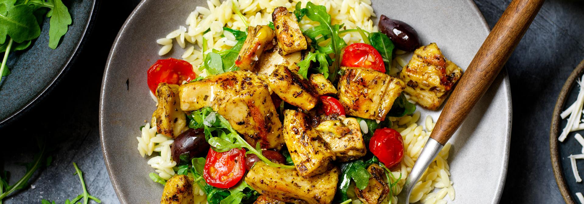 Pâtes Risoni rapides au Sensational filet méditerrané