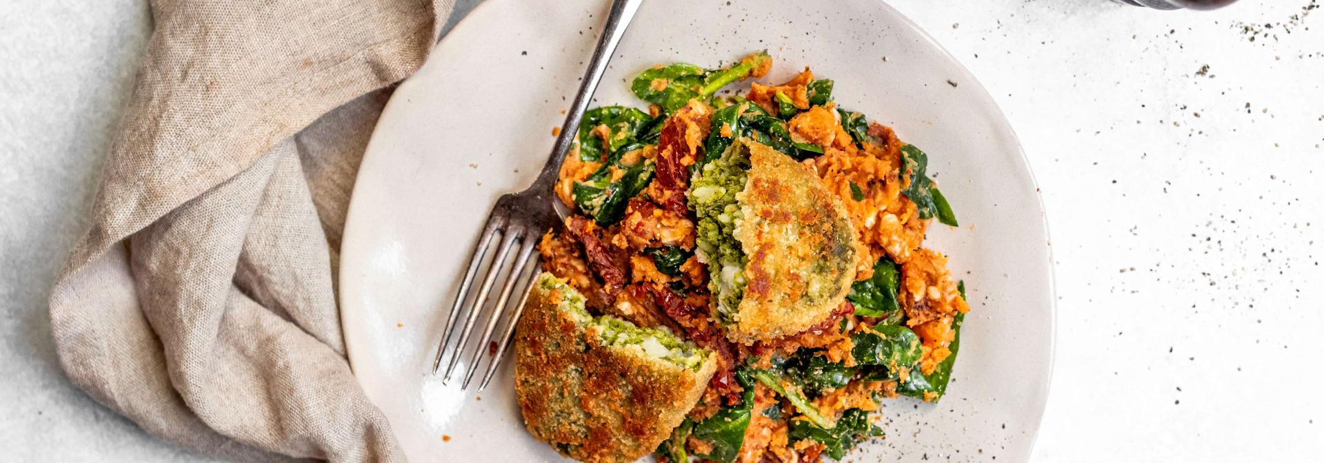 Zoete aardappel stamppot