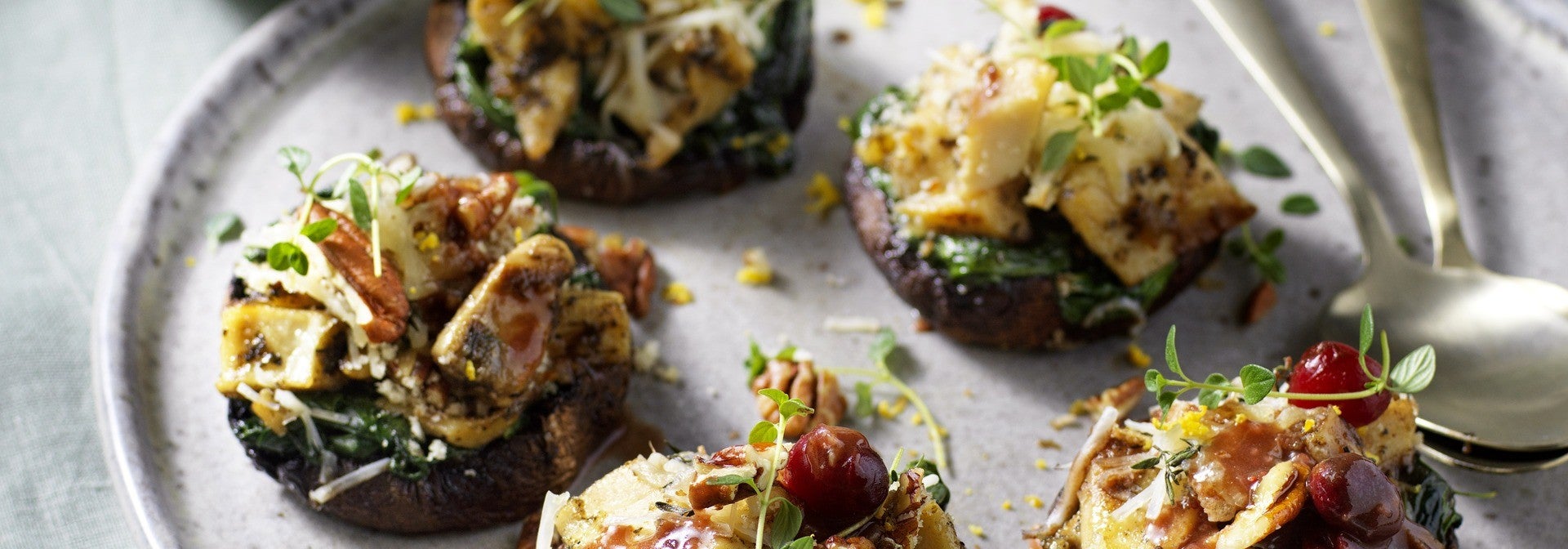 Champignons Portobello farcis