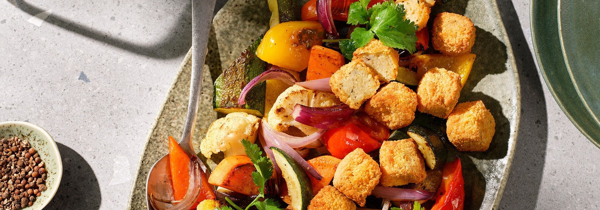 Crunchy Tofu et Légumes grillés
