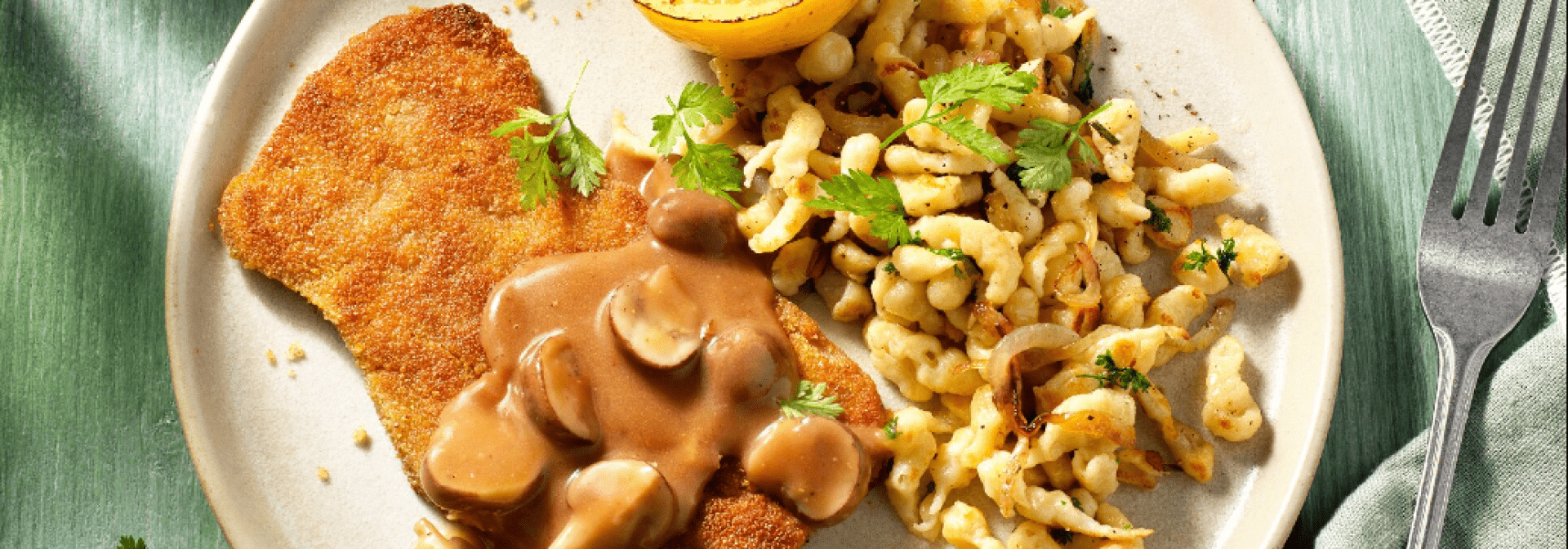 Garden Gourmet Schnitzel mit spätzli