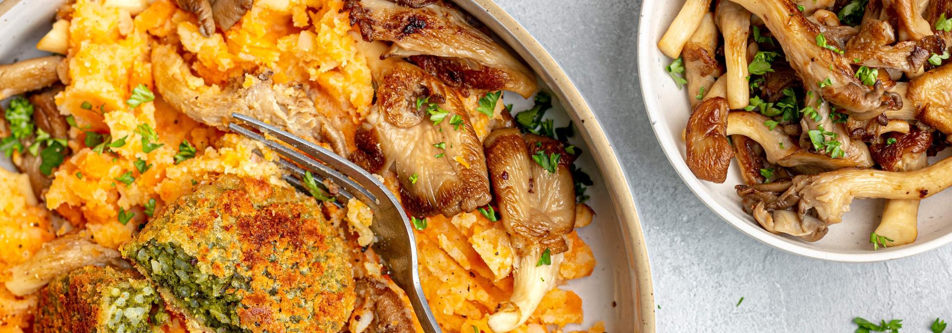 STOEMP aux carottes et escalope épinards-fromage