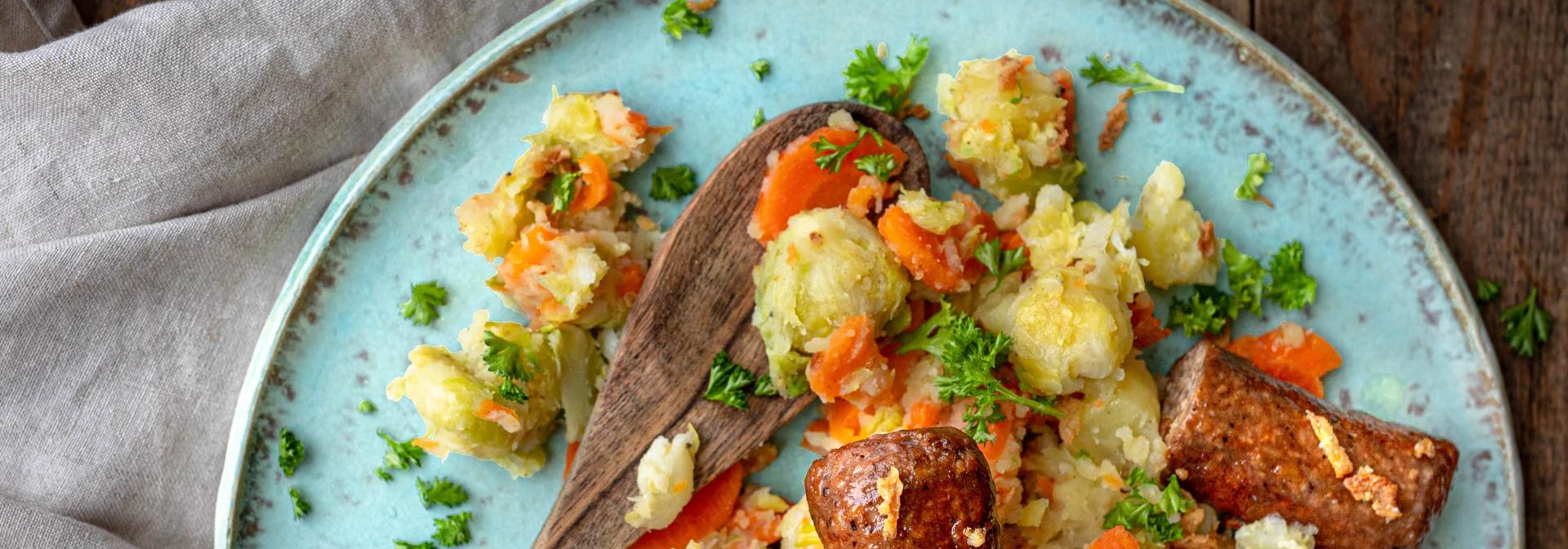 Bradworst met stoemp