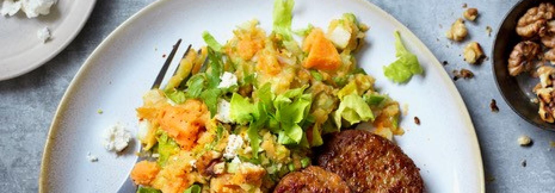 Stamppot met deluxe burger