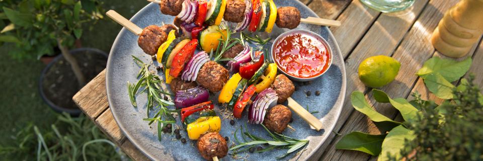 brochettes de légumes