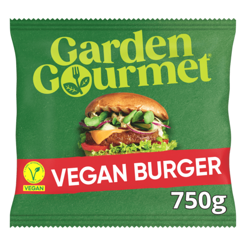 Garden Gourmet Frozen Vegan Burger Front of Package