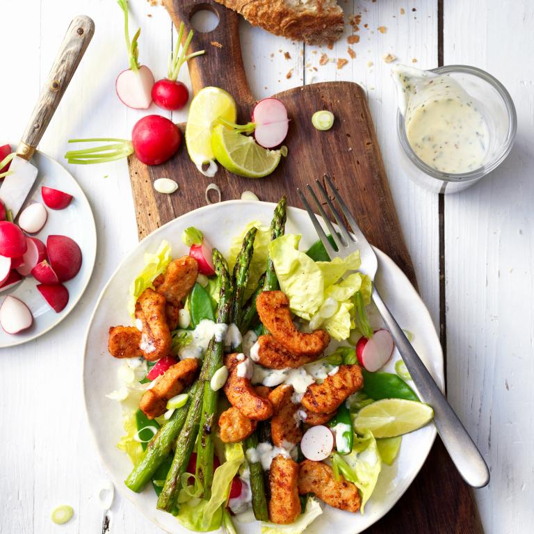 Salade aux Lightly Roasted Pieces