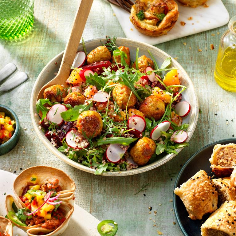 Salade de Printemps au Quinoa et Veggie Balls