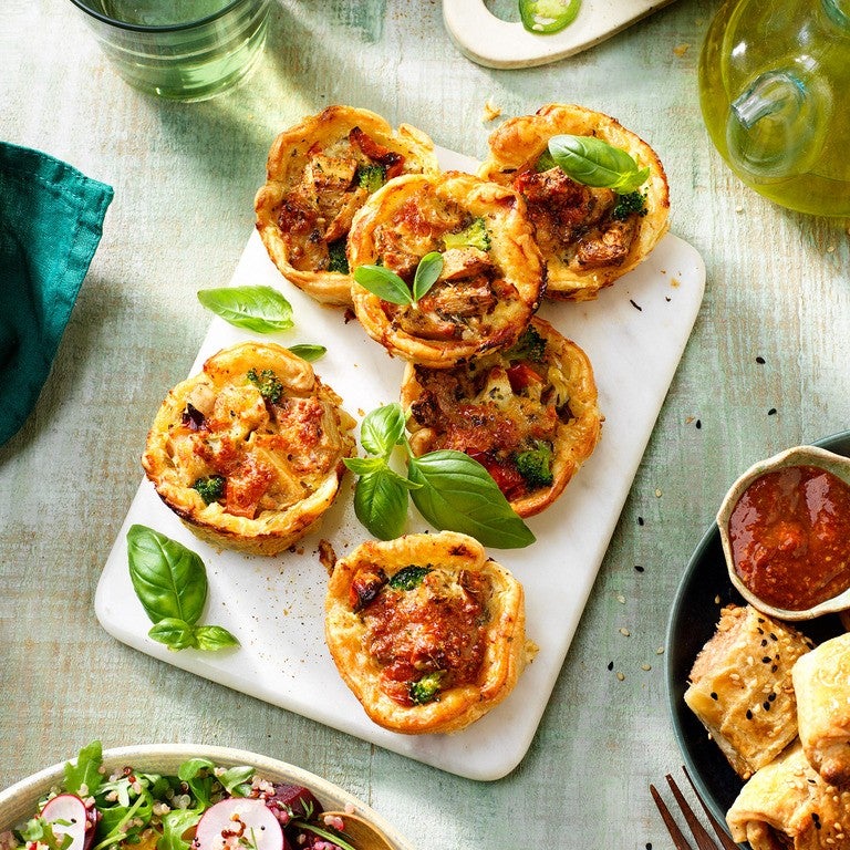 Mini quiches met gemarineerde stukjes