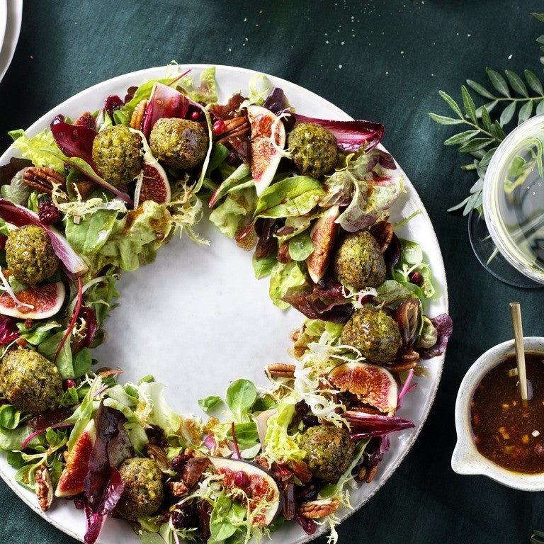 Kerstkranssalade Met Spinazie Falafel