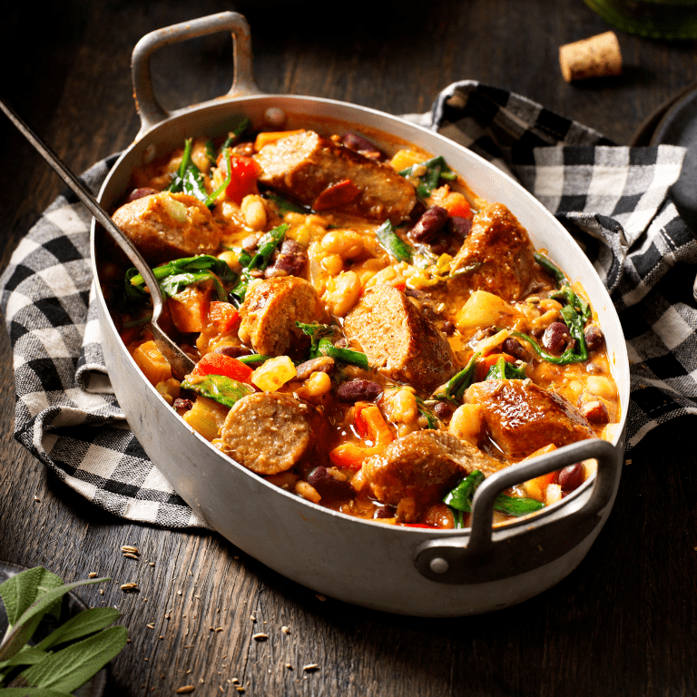 Bonenstoofpot met sensationele worst