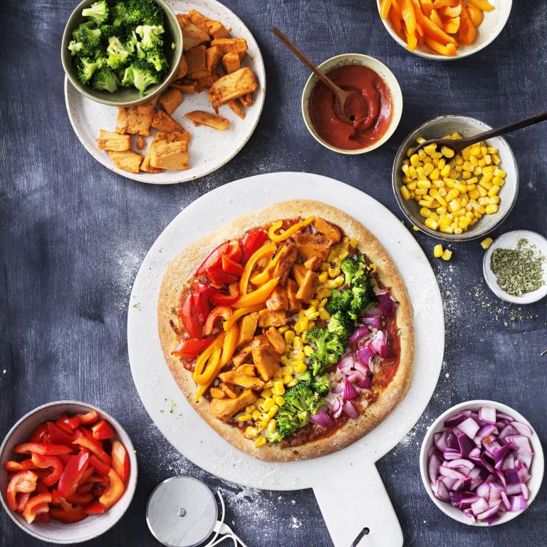 Regenboogpizza