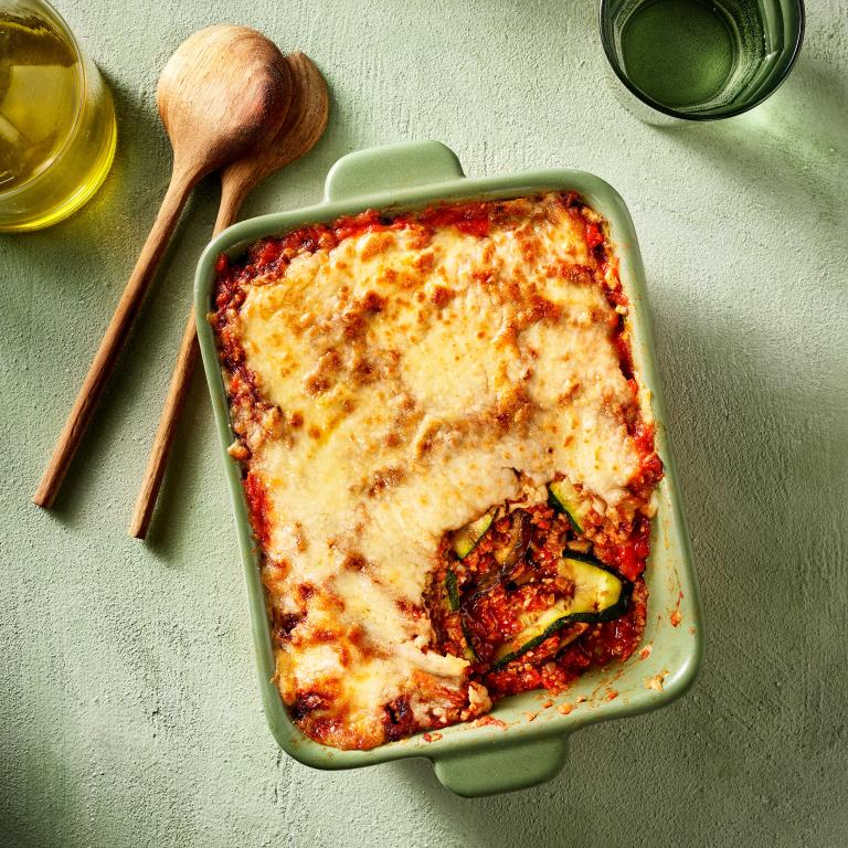 ‘No pasta’ groentenlasagna met vegan fijngehakt