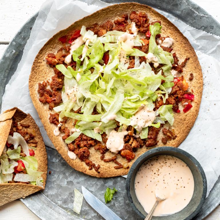 Vegan Turkse pizza