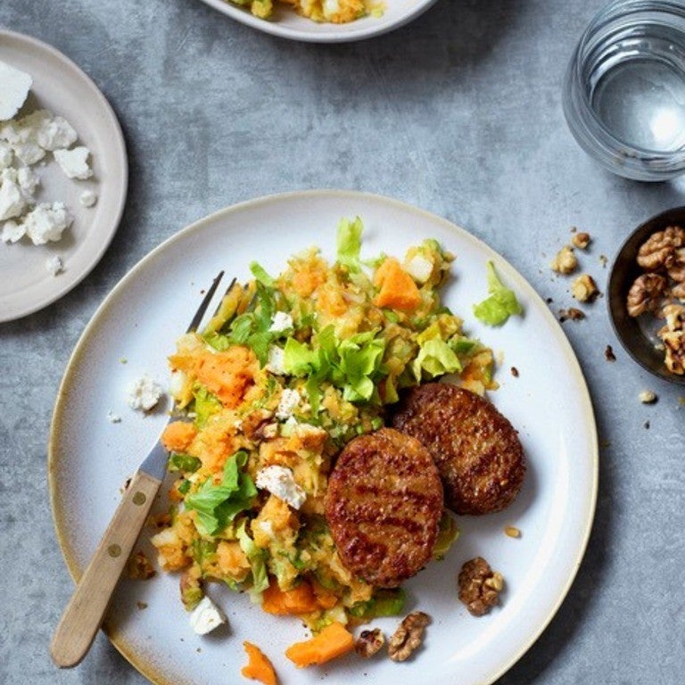 Stamppot met deluxe burger